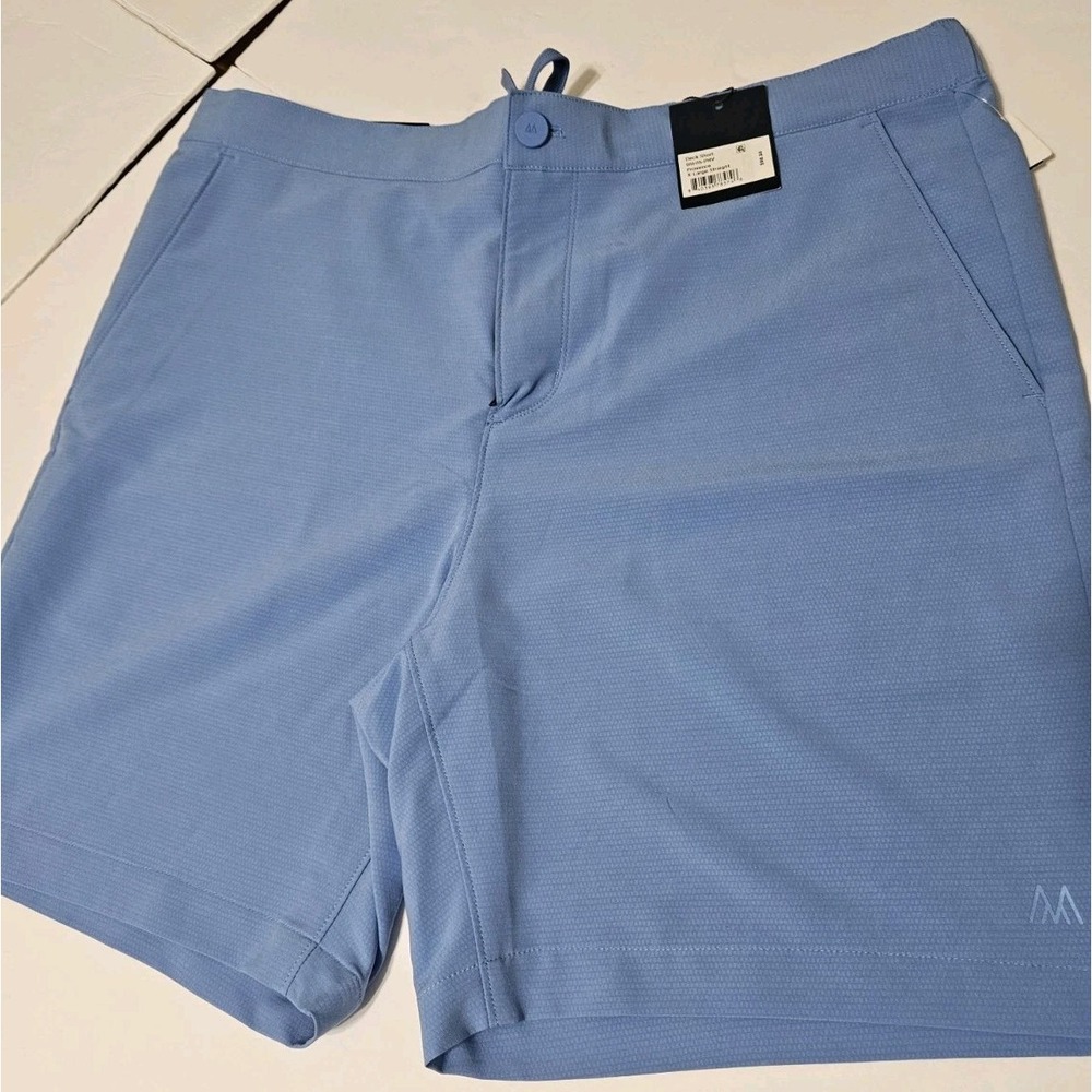 Mizzen+Main Men's Blue Athletic Shorts XL Straight Fit Drawstring Stretch NWT